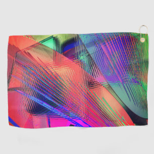 Colourful movement of messy objects in soft carvin golf towel