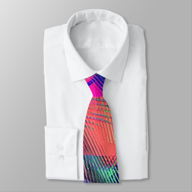 Colourful movement of messy objects in soft carvin tie (Tied)