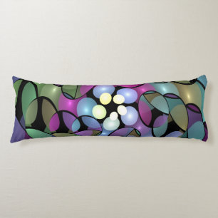 Colourful Movements Abstract Trippy Fractal Art Body Cushion