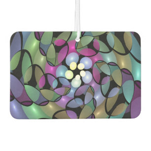 Colourful Movements Abstract Trippy Fractal Art Car Air Freshener