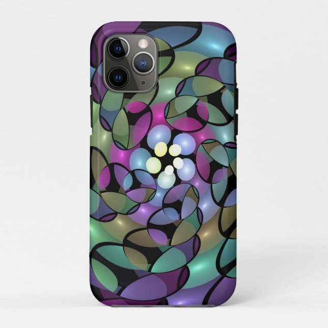 Colourful Movements Abstract Trippy Fractal Art Case-Mate iPhone Case (Back)