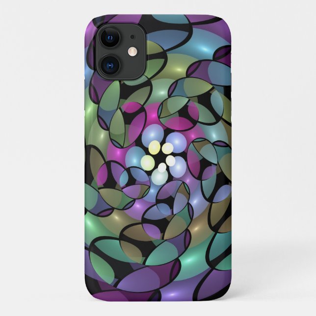 Colourful Movements Abstract Trippy Fractal Art Case-Mate iPhone Case (Back)