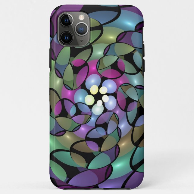 Colourful Movements Abstract Trippy Fractal Art Case-Mate iPhone Case (Back)