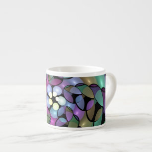 Colourful Movements Abstract Trippy Fractal Art Espresso Cup