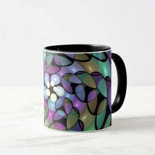 Colourful Movements Abstract Trippy Fractal Art Mug