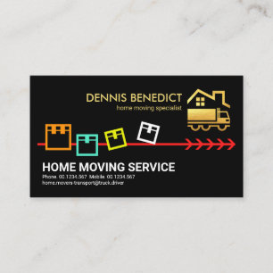 Colourful Moving Boxes Home Mover Business Card
