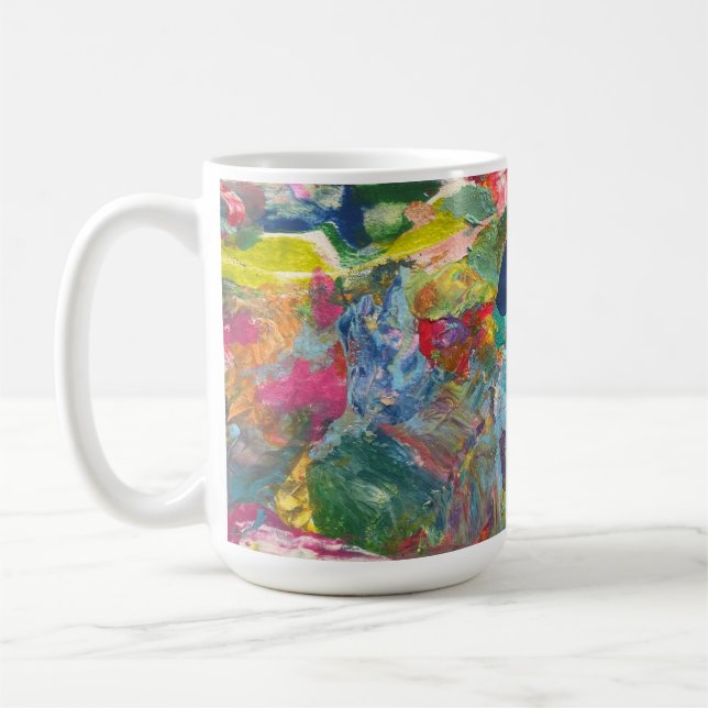 Colourful Mug Aesthetic Abstract Tea Coffee Cup (Left)
