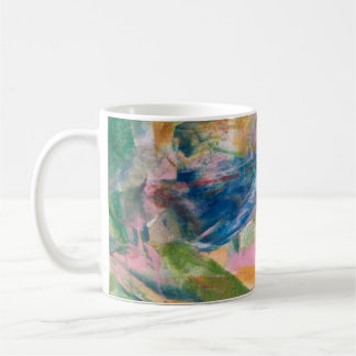 Colourful Mug Aesthetic Blue Wave Tea Coffee Cup