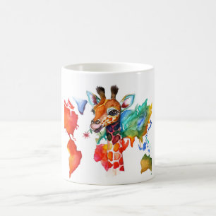 Colourful Mug with giraffe