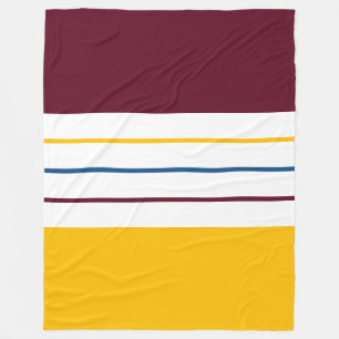 Colourful Mulberry Amber Fall Stripes Fleece Blanket
