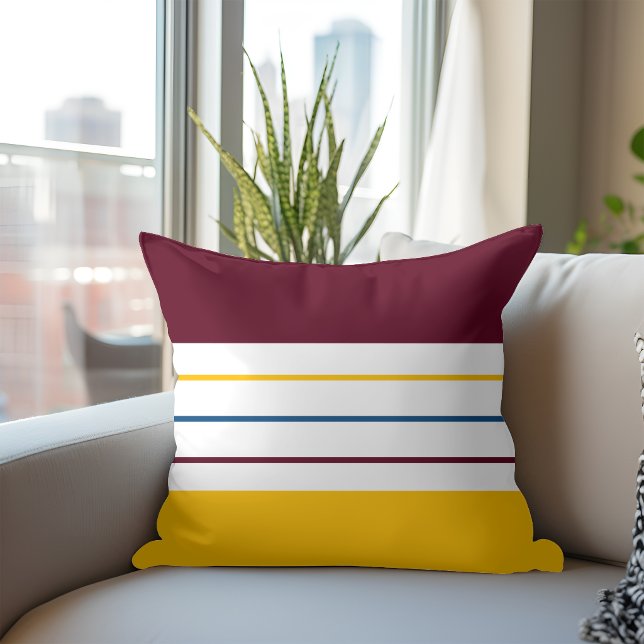 Colourful Mulberry Amber Stripes Cushion (Creator Uploaded)
