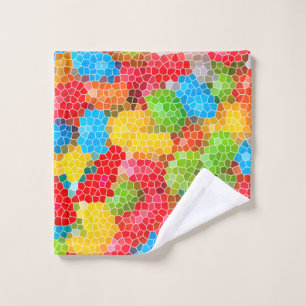 Colourful Multi-Colour Pattern Wash Cloth