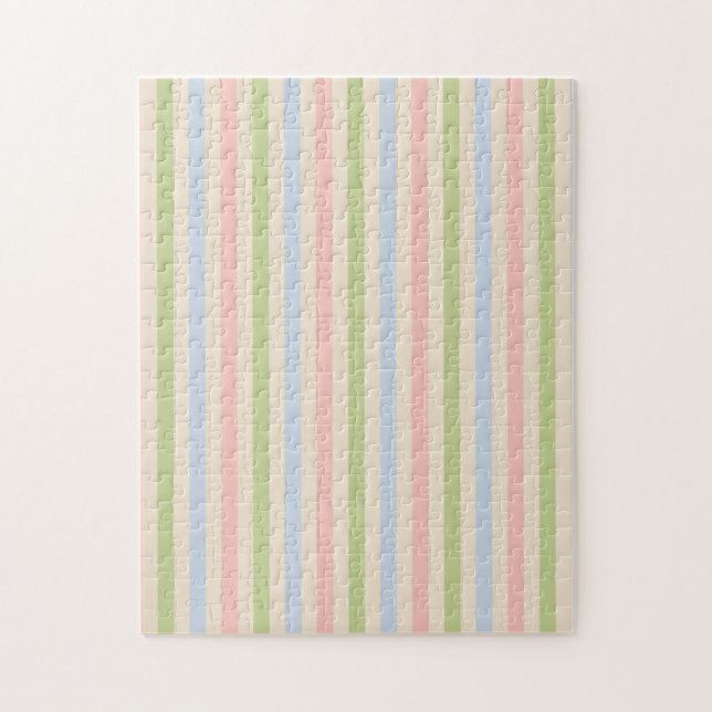 Colourful Multi-Colour Stripe Abstract Style Patte Jigsaw Puzzle (Vertical)