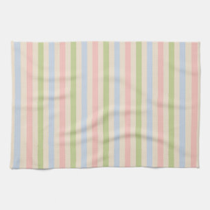 Colourful Multi-Colour Stripe Abstract Style Patte Tea Towel