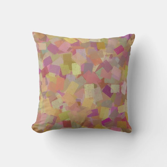 Colourful Multicolor Cubism Abstract Pattern Cushion (Front)