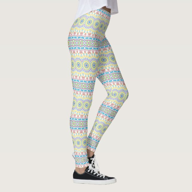 Colourful Multicolor Mandala Pattern Leggings (Right)