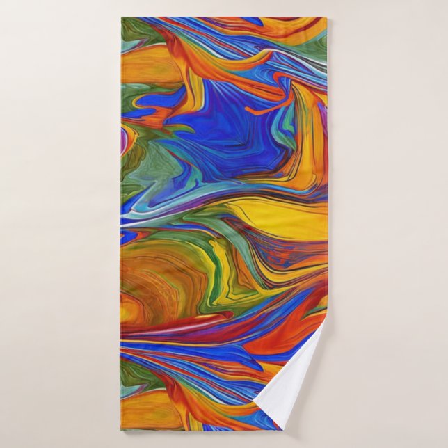 Colourful Multicolor Swirls  Bath Towel (Bath Towel)