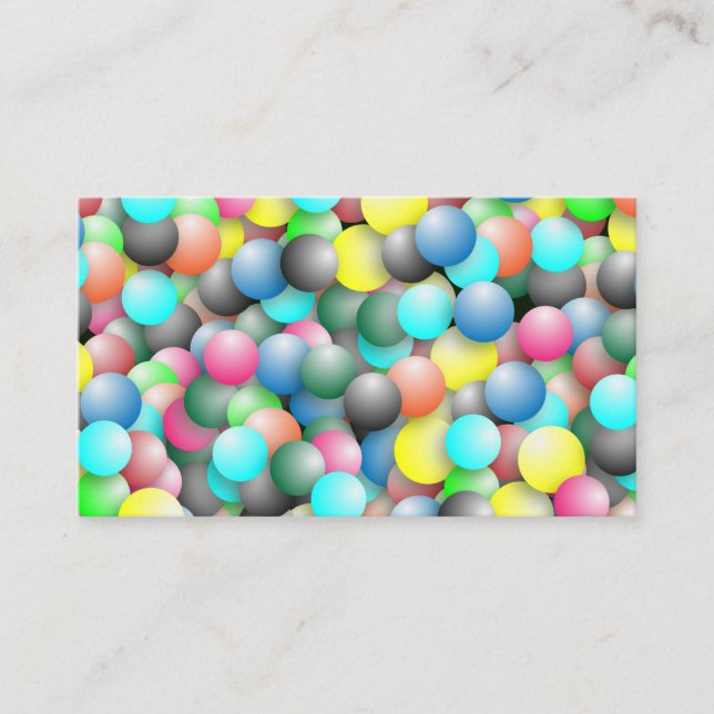Colourful Multicolored Balloons Pattern Business Card (Front)