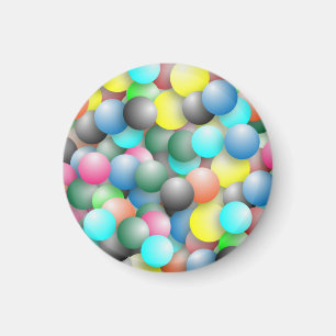 Colourful Multicolored Balloons Pattern Magnet