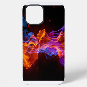 Colourful multicolored flames (all phones) iPhone 12 pro max case