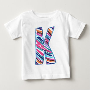 Colourful Multicolored Letter K as in Kay Baby T-Shirt