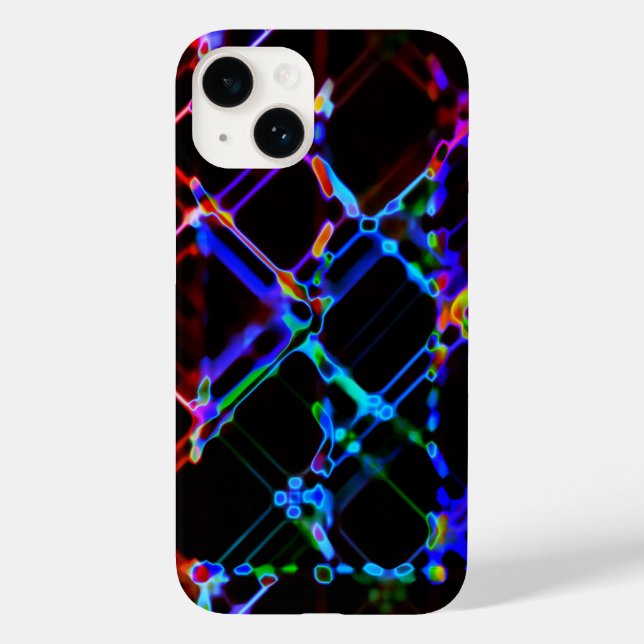 Colourful Multicolored Neon Lines Case-Mate iPhone Case (Back)