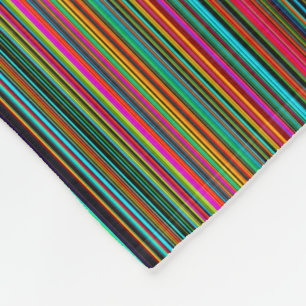 Colourful Multicolored Pattern Fleece Blanket