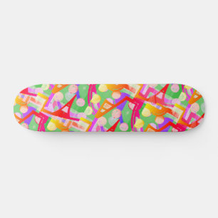 Colourful Multicolored Pattern Skateboard