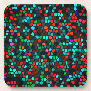Colourful Multicoloured Mosaic Pattern Coaster