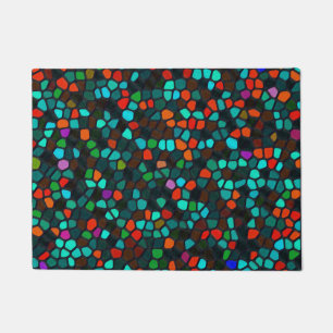 Colourful Multicoloured Mosaic Pattern Doormat