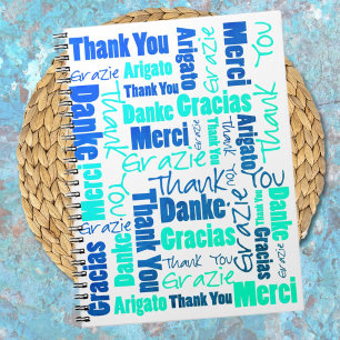 Colourful Multilingual Thank You Gratitude Journal