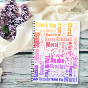 Colourful Multilingual Thank You Gratitude Journal