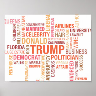 Colourful Multiple Trump Donald Politician Poster
