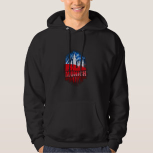 Colourful Munich Skyline Watercolor Art München Ba Hoodie