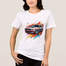 Colourful Muscle Car Pop Art Classic Retro Design