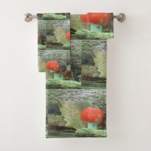 Colourful Mushroom Bath Towel Set