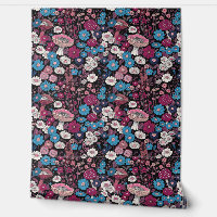 Colourful Mushroom Flower Floral Pattern