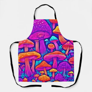 Colourful Mushroom Pattern Apron