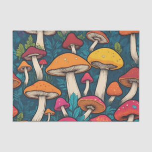 Colourful Mushroom Pattern Tissue Paper