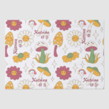 Colourful Mushroom, Rainbow and Daisies Pattern