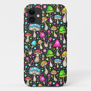 Colourful Mushroom Seamless Pattern iPhone 11 Case
