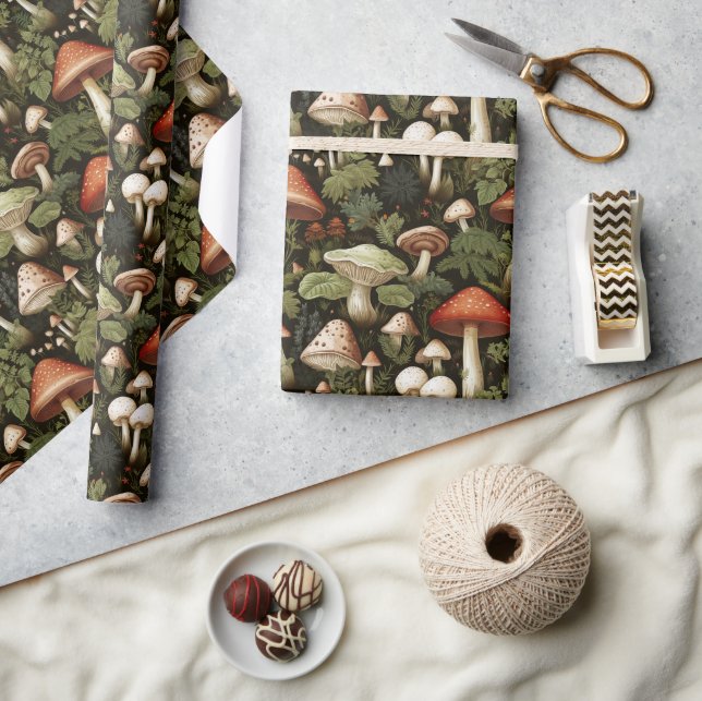Colourful mushrooms 2 - wrapping paper (Crafts)