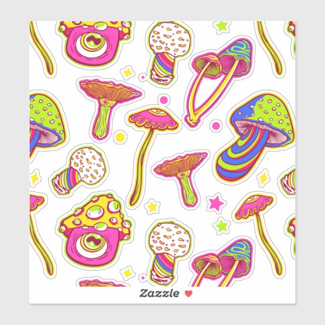 Colourful Mushrooms : Amazing Magic Plants Pattern (Sheet)