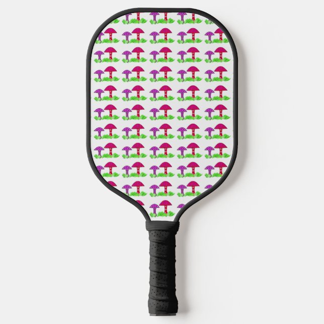 Colourful Mushrooms Pickleball Paddle (Front)