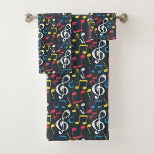 Colourful Music Bath Towel Set