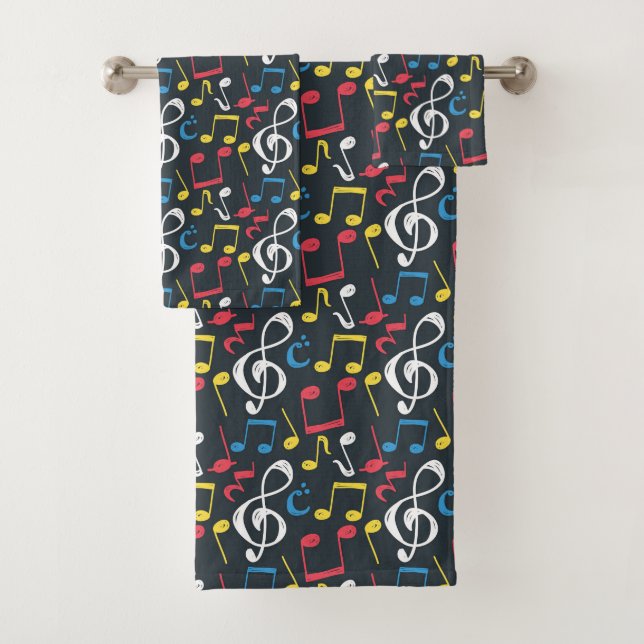 Colourful Music Bath Towel Set (Insitu)