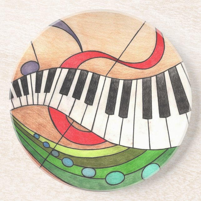 Colourful Music Coaster (Front)