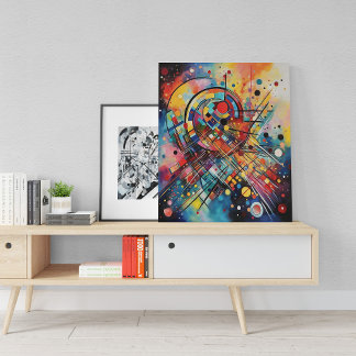 Colourful Music Composition Abstract Painting Canvas Print