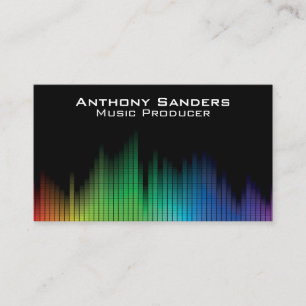 Colourful Music Equalizer Background Business Card