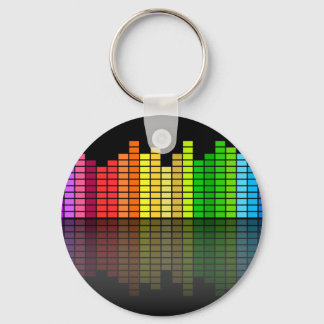 Colourful Music Equalizer w/Reflection, Cool Key Ring